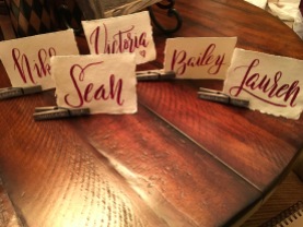 Place Cards For the Bridal Party