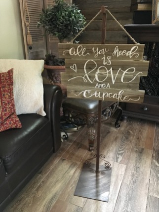 Wooden Hand lettered Sign